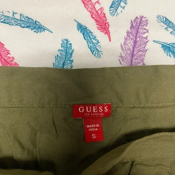 Guess Olive Green Off-Shoulder Dress - Picture 5 of 5